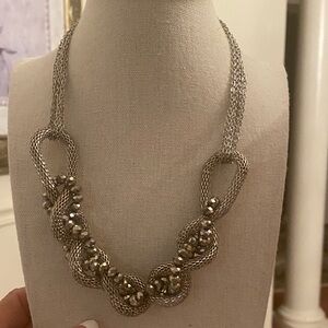 Chic Silver Mesh Necklace